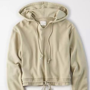 American Eagle Cinched Waist Cropped Hoodie